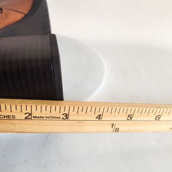 Bass Boots Size 8 90s Y2K Leather Camel Tan Square Toe Mid-Calf Vintage Womens - Picture 12 of 12